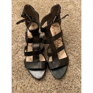 Black Sam Edelman Strappy Wedges